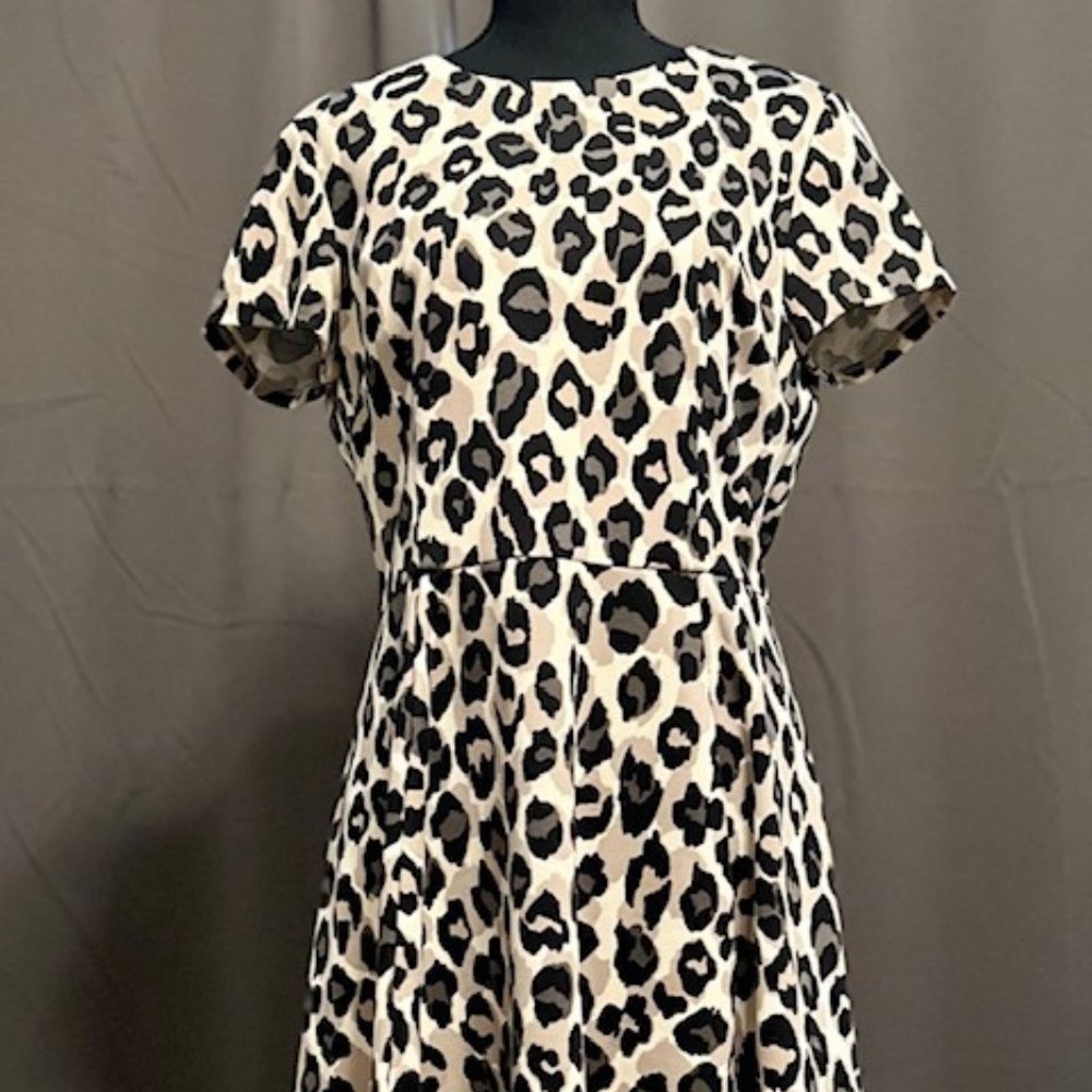Jessica Howard Leopard Fit and Flare Dress Sz 10